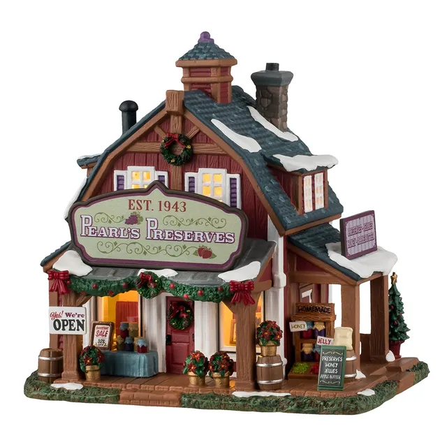 lemax-pearl-s-preserves-chalet-miniature-harvest-crossing image 1