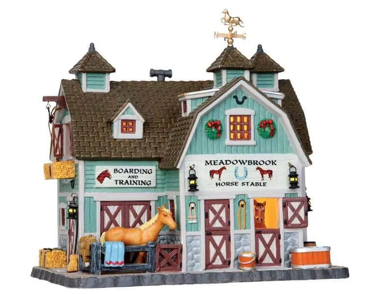 lemax-meadowbrook-stable-b-timent-miniature-village-de-no-l image 1