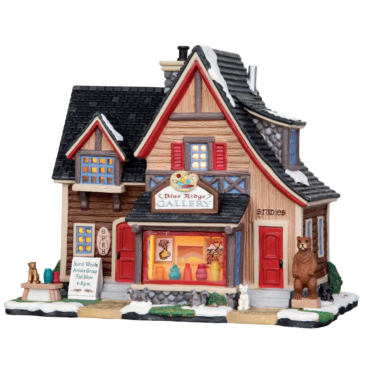 lemax-blue-ridge-gallery-galerie-d-art-miniature-de-village-lumineuse image 4