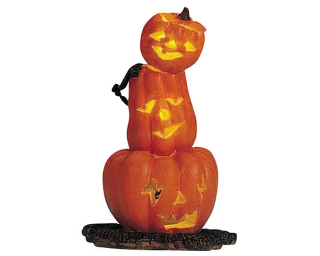 lemax-lighted-pumpkin-totem-d-cor-halloween-spooky-town image 1