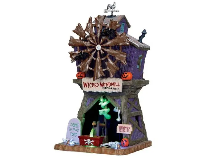 lemax-wicked-windmill-moulin-miniature-spooky-town image 1