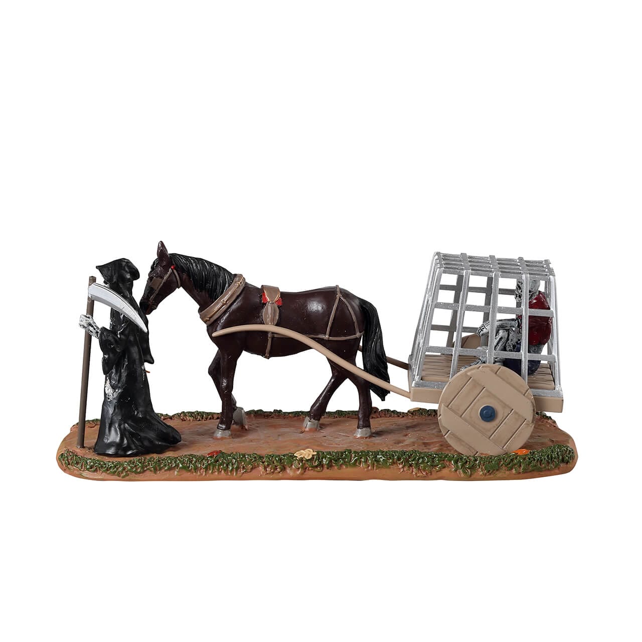 lemax-dungeon-cart-figurine-spooky-town-chariot-squelette image 4
