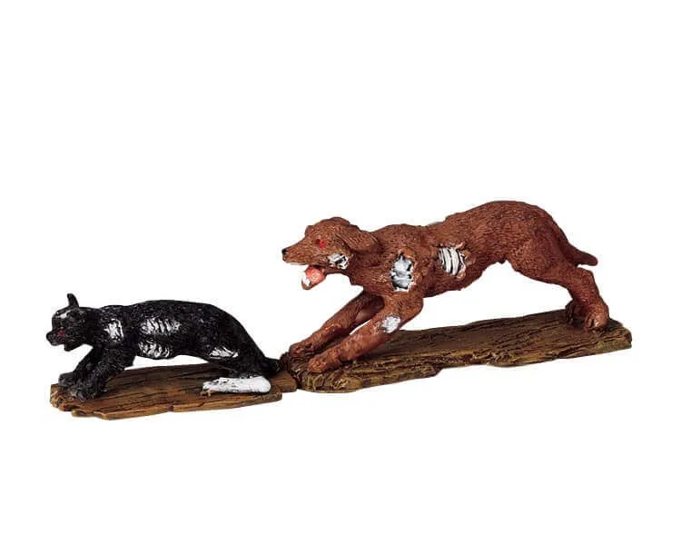 lemax-the-chase-is-on-figurine-miniature-spooky-town-halloween image 1