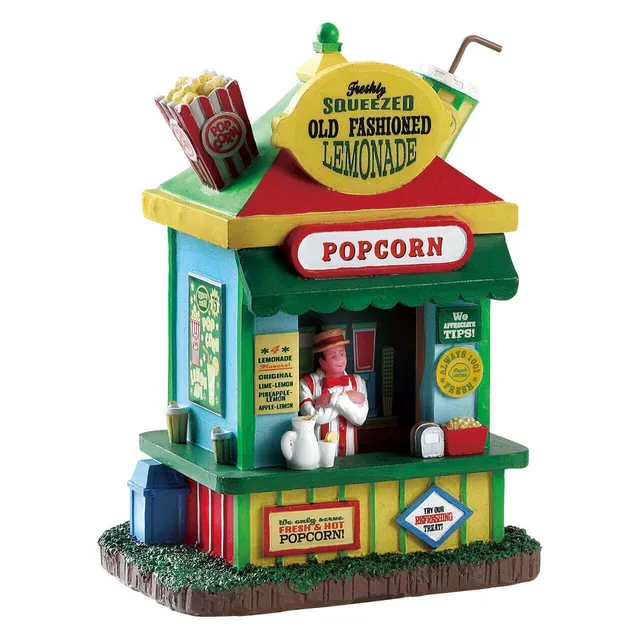 lemax-lemonade-popcorn-stand-kiosque-miniature image 1