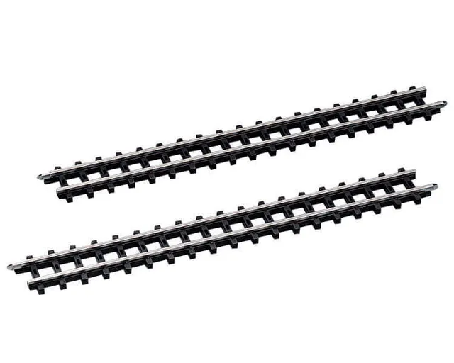 lemax-2-pc-straight-railway-tracks-rails-droits-miniatures image 1