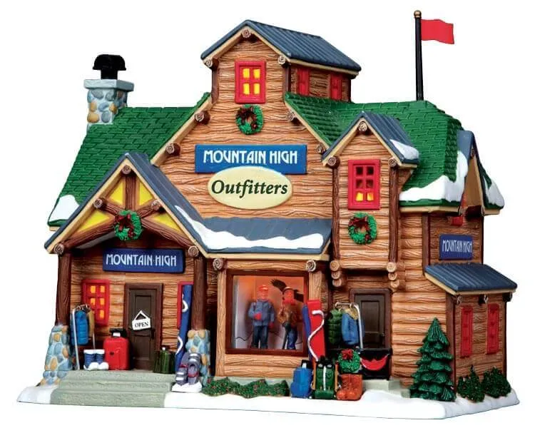 lemax-mountain-high-outfitters-boutique-de-village-miniature-illumin-e image 1