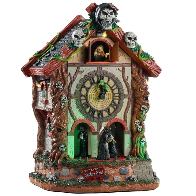 lemax-the-cursed-cuckoo-haus-maison-horloge-coucou-spooky-town-dition-collector image 1
