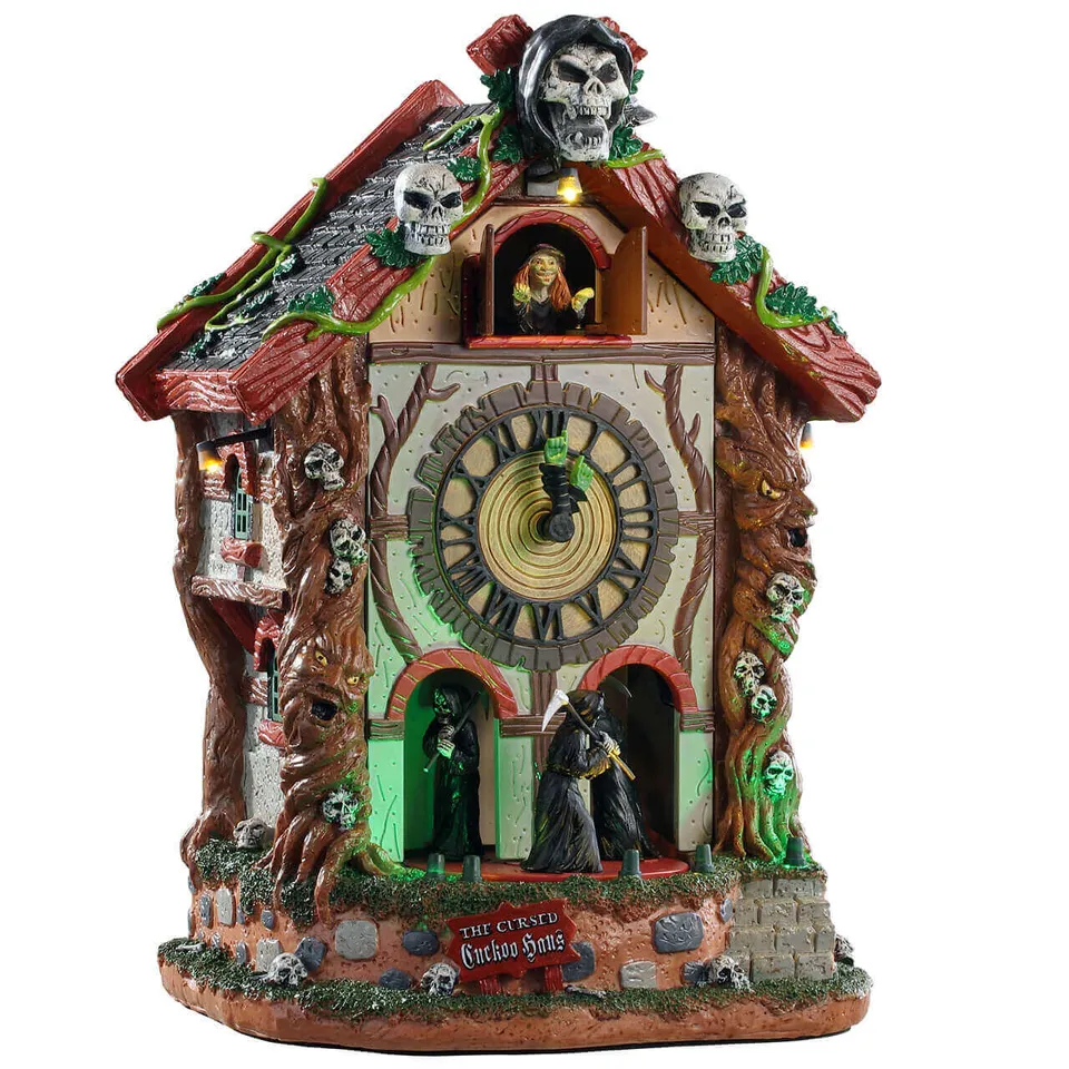 lemax-the-cursed-cuckoo-haus-maison-horloge-coucou-spooky-town-dition-collector image 1