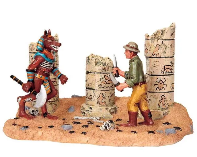 lemax-battle-anubis-figurine-anubis-combat-spooky-town image 1