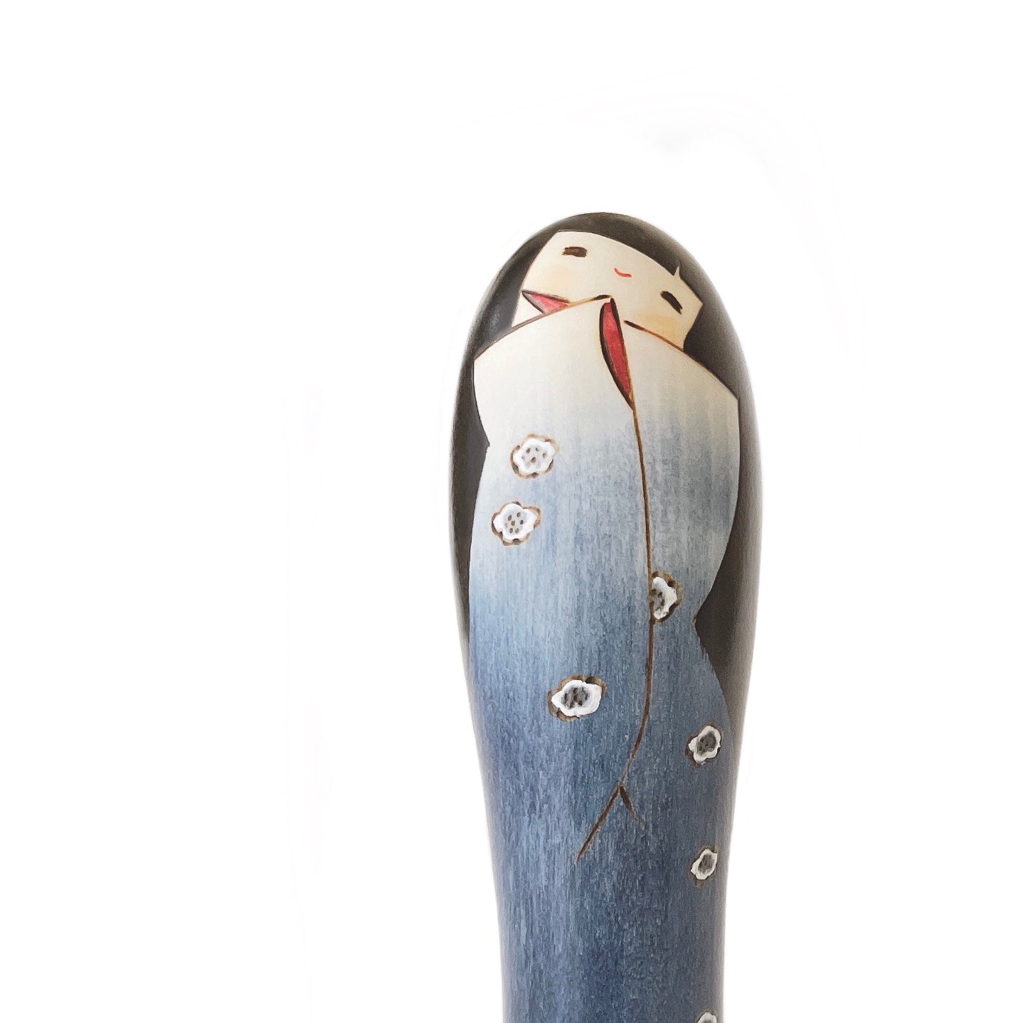 usaburo-kokeshi-yume-gokoro-blue-kokeshi-bleue-20-cm-en-bois-mizuki image 2
