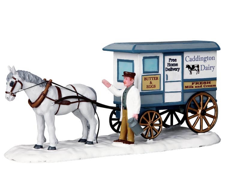 lemax-victorian-milk-wagon-chariot-lait-miniature-victorien image 1