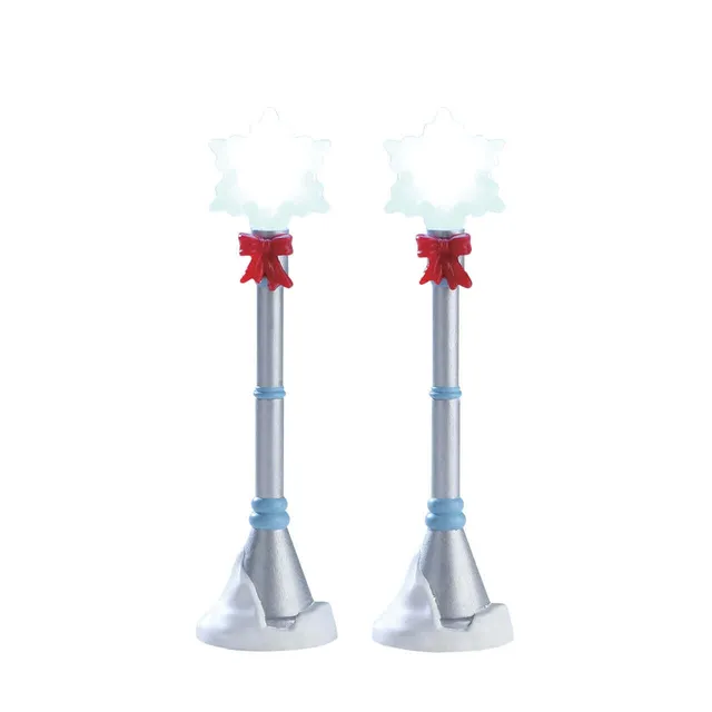 lemax-snowflake-lamp-post-set-of-2-lot-de-2-r-verb-res-flocon image 1