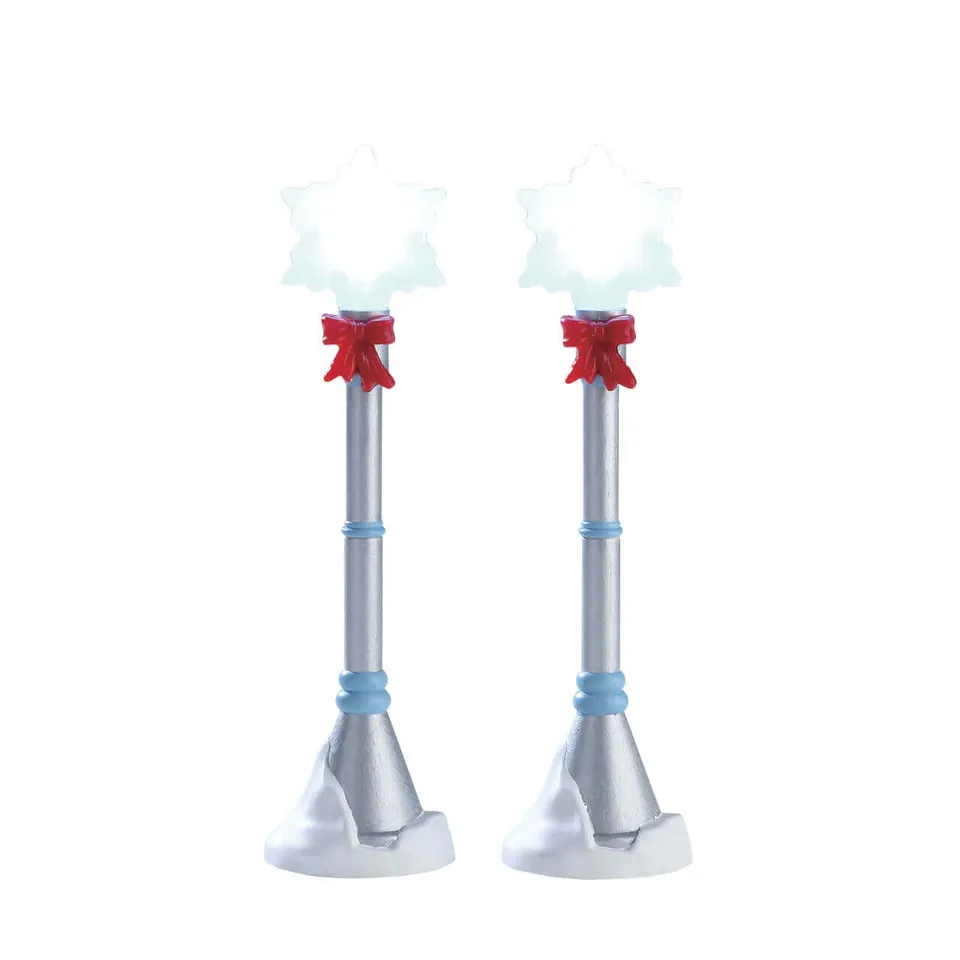 lemax-snowflake-lamp-post-set-of-2-lot-de-2-r-verb-res-flocon image 1