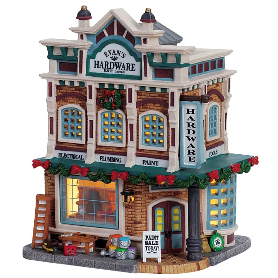 lemax-evan-s-hardware-store-miniature-artisanale-de-collection-village-de-no-l image 1