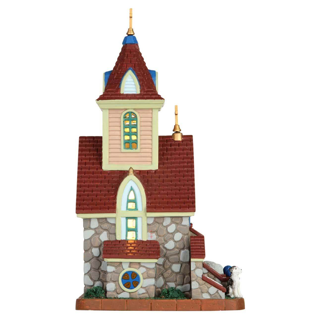 lemax-good-shepherd-church-glise-miniature-lumineuse-pour-village-de-no-l image 2