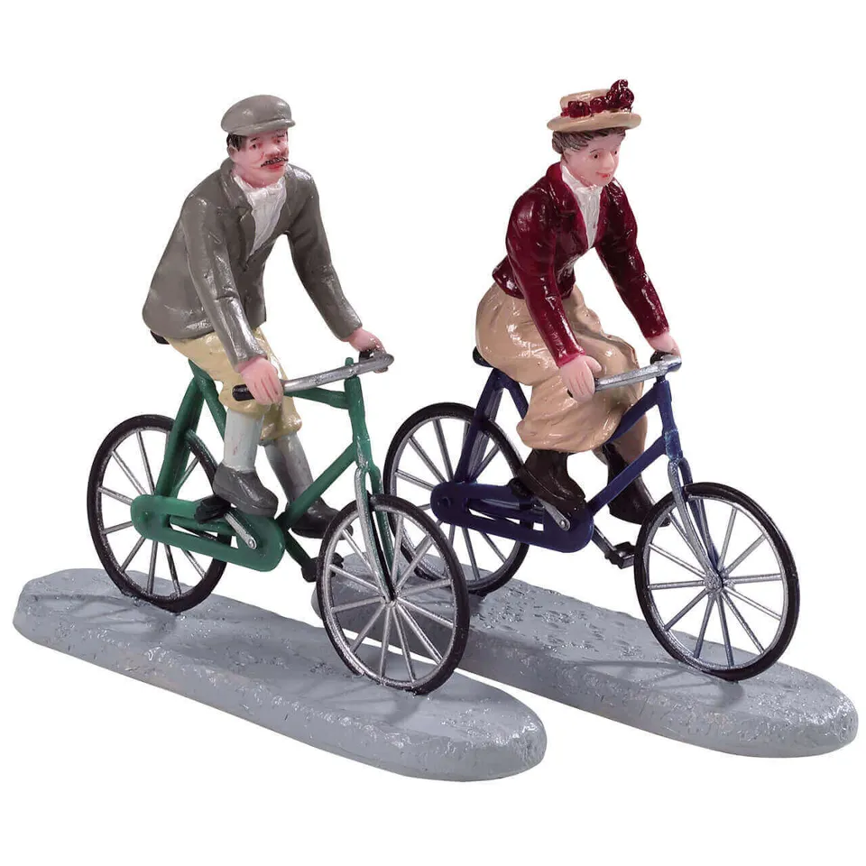 lemax-bike-ride-date-figurine-village-miniature-couple-v-lo-caddington image 1