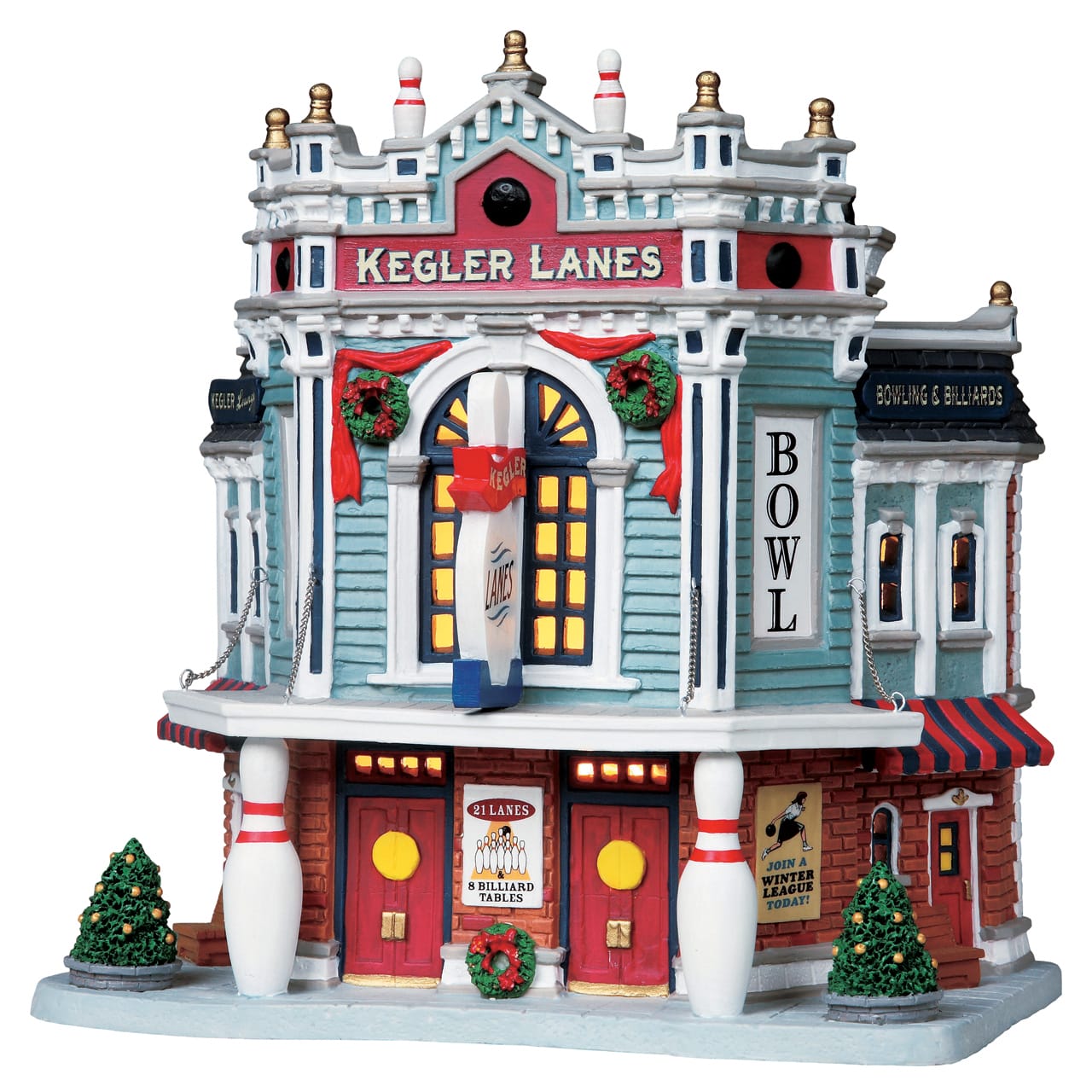 lemax-kegler-lanes-bowling-miniature-village image 1
