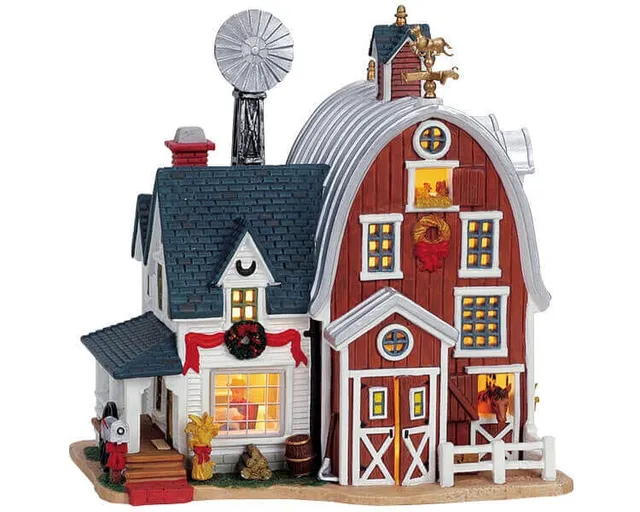 lemax-chuck-s-farm-maison-miniature-lumineuse-ferme-de-village image 1