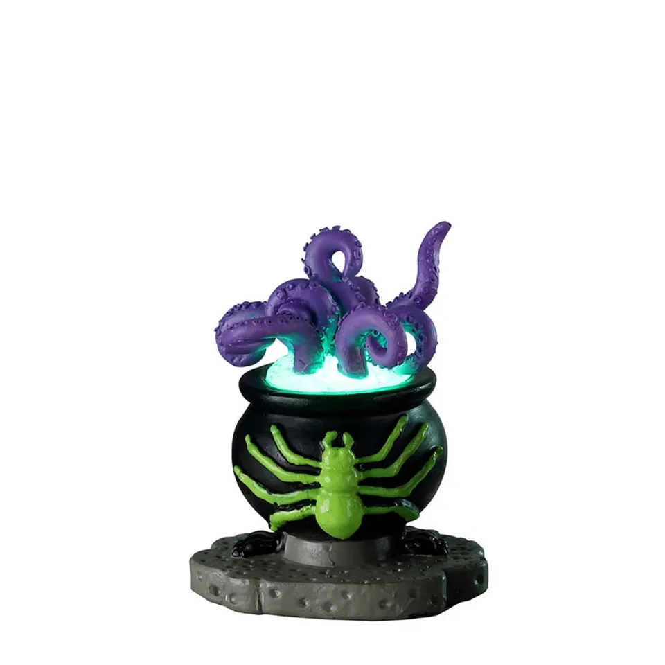 lemax-spooky-cauldron-chaudron-lumineux-halloween-spooky-town image 1