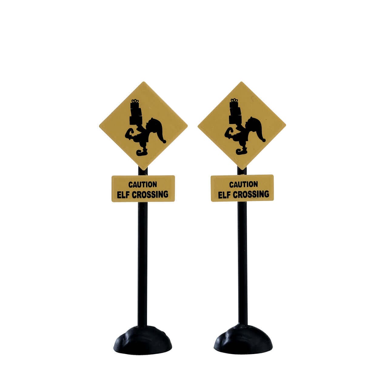 lemax-general-products-elf-crossing-sign-set-de-2-panneaux-elfes-miniature image 1