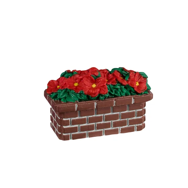 lemax-poinsettia-planter-jardini-re-miniature-pot-rustique image 1