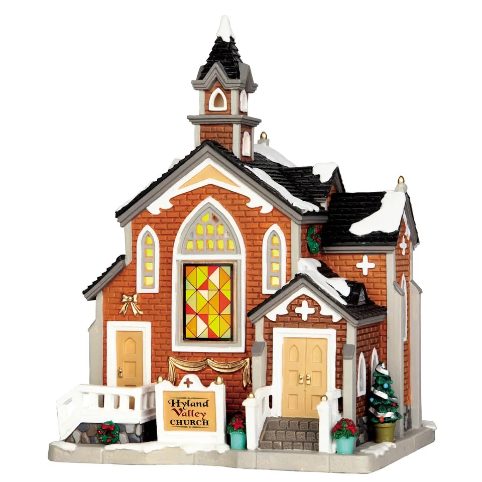 lemax-hyland-valley-church-glise-miniature-village image 1