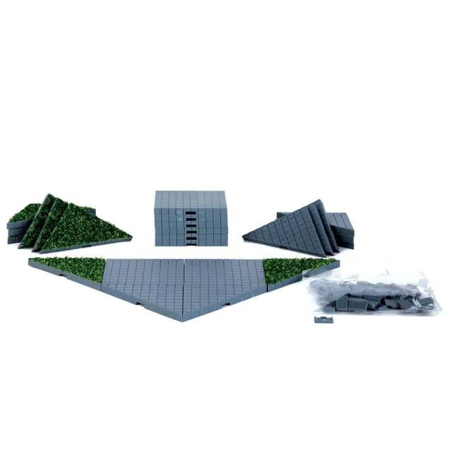 lemax-plaza-system-grey-triangle-grass-24-pcs-socles-de-pr-sentation-lot-24 image 1