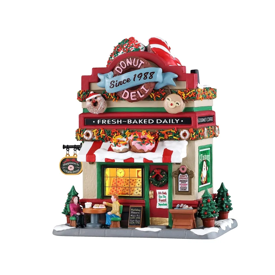 lemax-donut-deli-b-timent-lumineux-miniature-de-village image 1