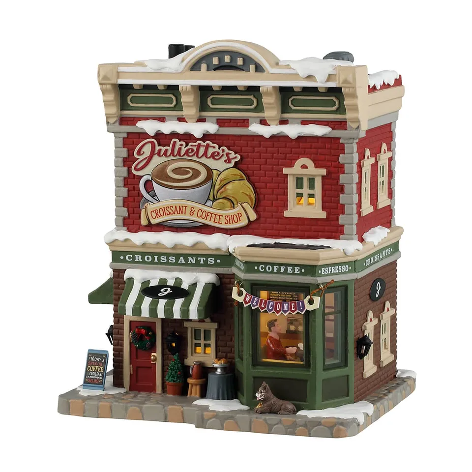 lemax-juliette-s-croissant-coffee-shop-b-timent-miniature-village-caddington image 1