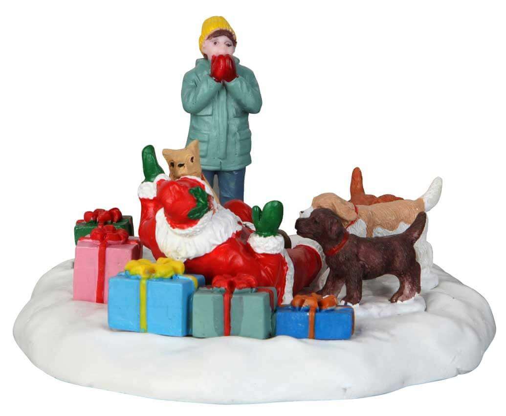 lemax-puppies-love-santa-figurine-chiots-et-p-re-no-l-miniature image 2