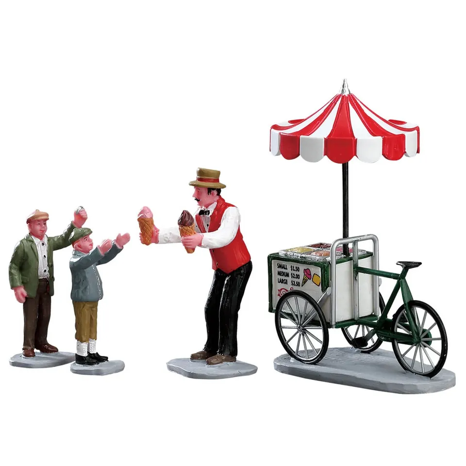 lemax-gelato-cart-accessoire-village-miniature-set-de-4 image 1