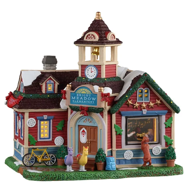 lemax-bright-meadow-elementary-cole-miniature-caddington image 1