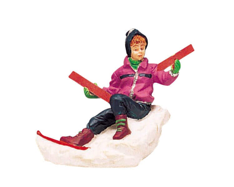 lemax-broken-ski-figurine-miniature-sc-ne-hiver image 2