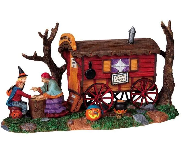 lemax-spooky-town-gypsy-wagon-roulotte-hant-e-lumineuse image 1