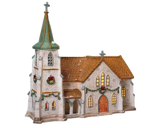 lemax-st-michael-s-church-miniature-artisanale-glise-de-no-l image 1