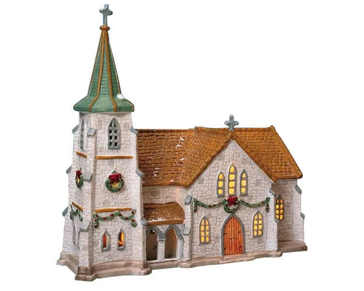 lemax-st-michael-s-church-miniature-artisanale-glise-de-no-l image 1