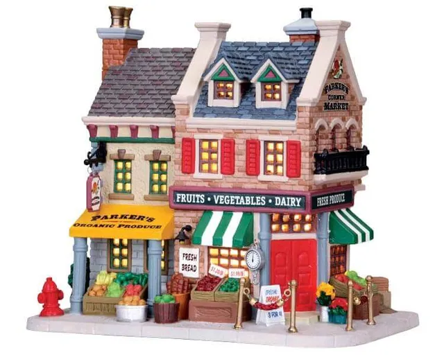 lemax-parker-s-corner-market-b-timent-miniature-commerces image 1