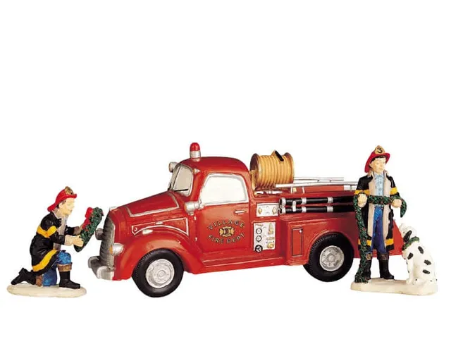 lemax-festive-fire-engine-v-hicule-miniature-de-collection image 1