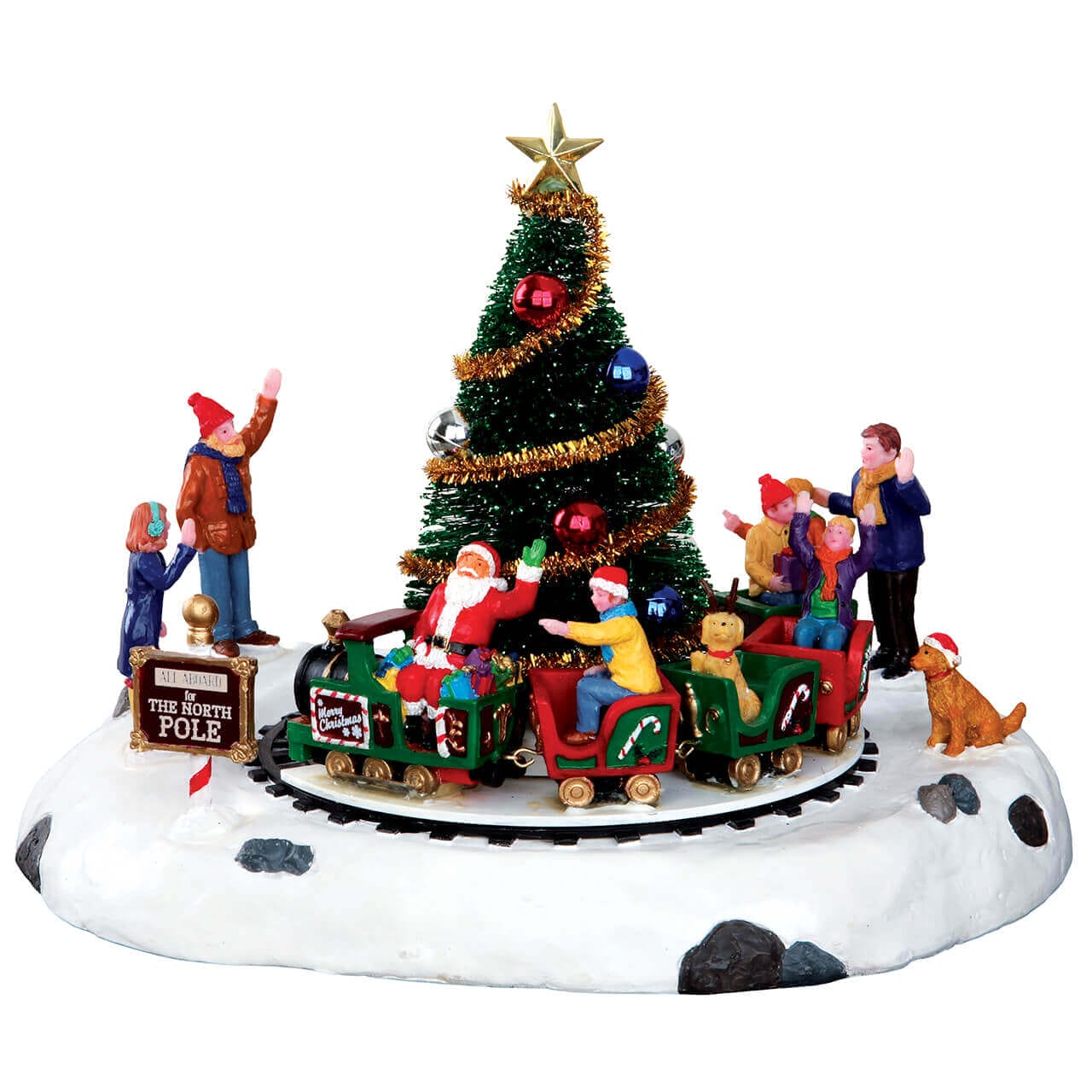 lemax-santa-s-kiddie-train-man-ge-de-no-l-anim-avec-p-re-no-l-et-enfants image 1