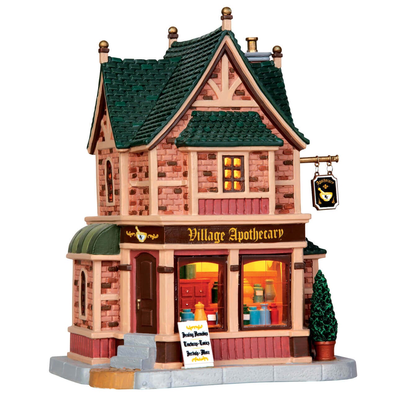 lemax-village-apothecary-boutique-apothicaire-miniature-lumineuse image 4