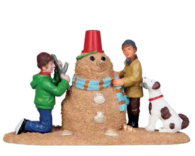 lemax-sand-dune-snowman-figurine-bonhomme-de-neige-miniature image 1