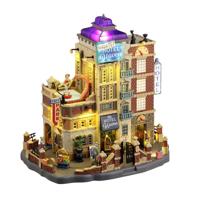 lemax-the-haunted-hotel-haven-b-timent-hant-spooky-town image 1