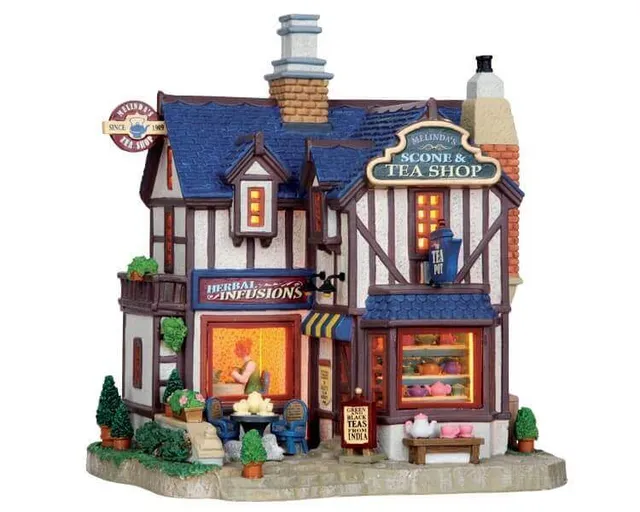 lemax-melinda-s-scone-tea-shop-b-timent-miniature-illumin-salon-de-th image 1