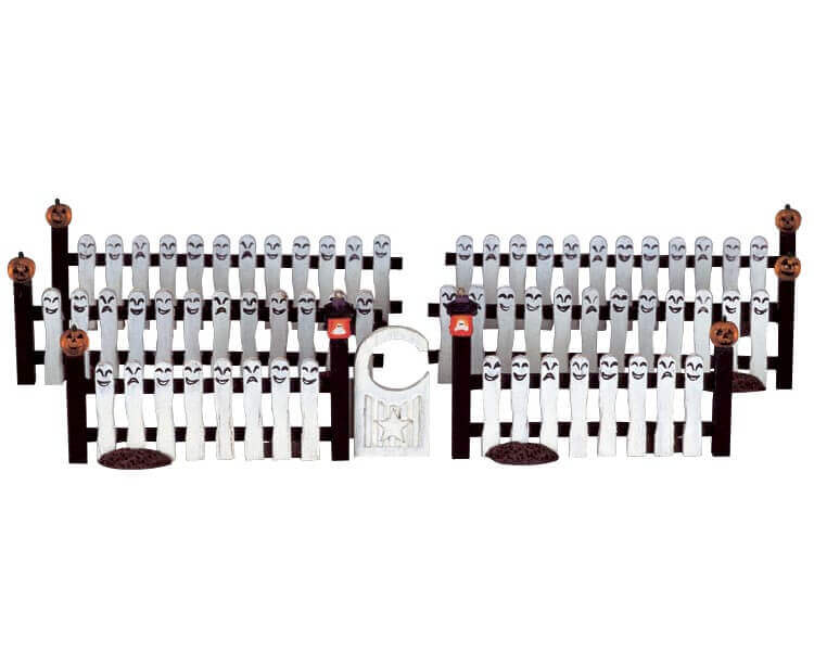 lemax-ghostie-picket-fence-w-gate-cl-ture-miniature-halloween-spooky-town image 1