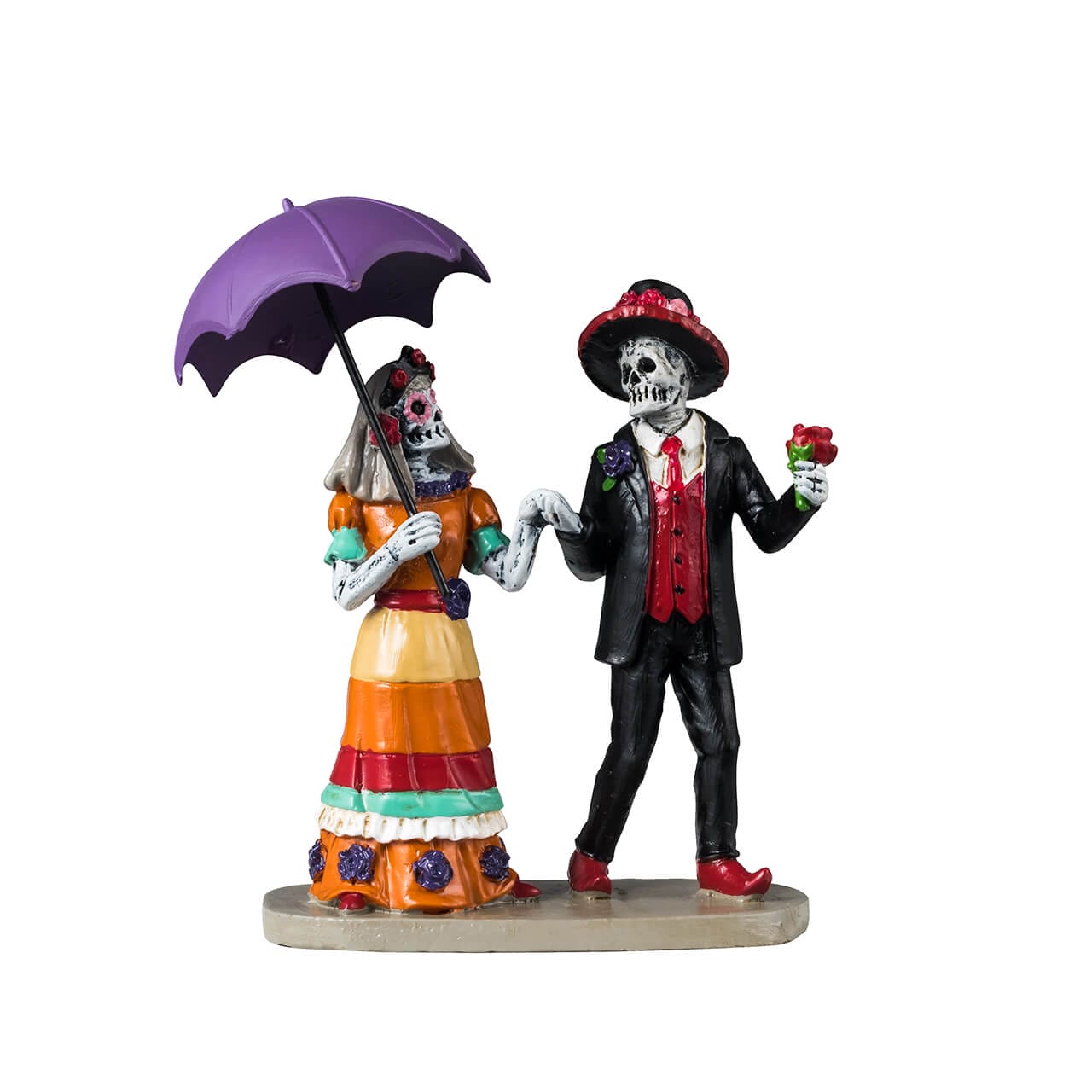 lemax-los-muertos-romance-figurine-couple-squelettes-spooky-town image 1