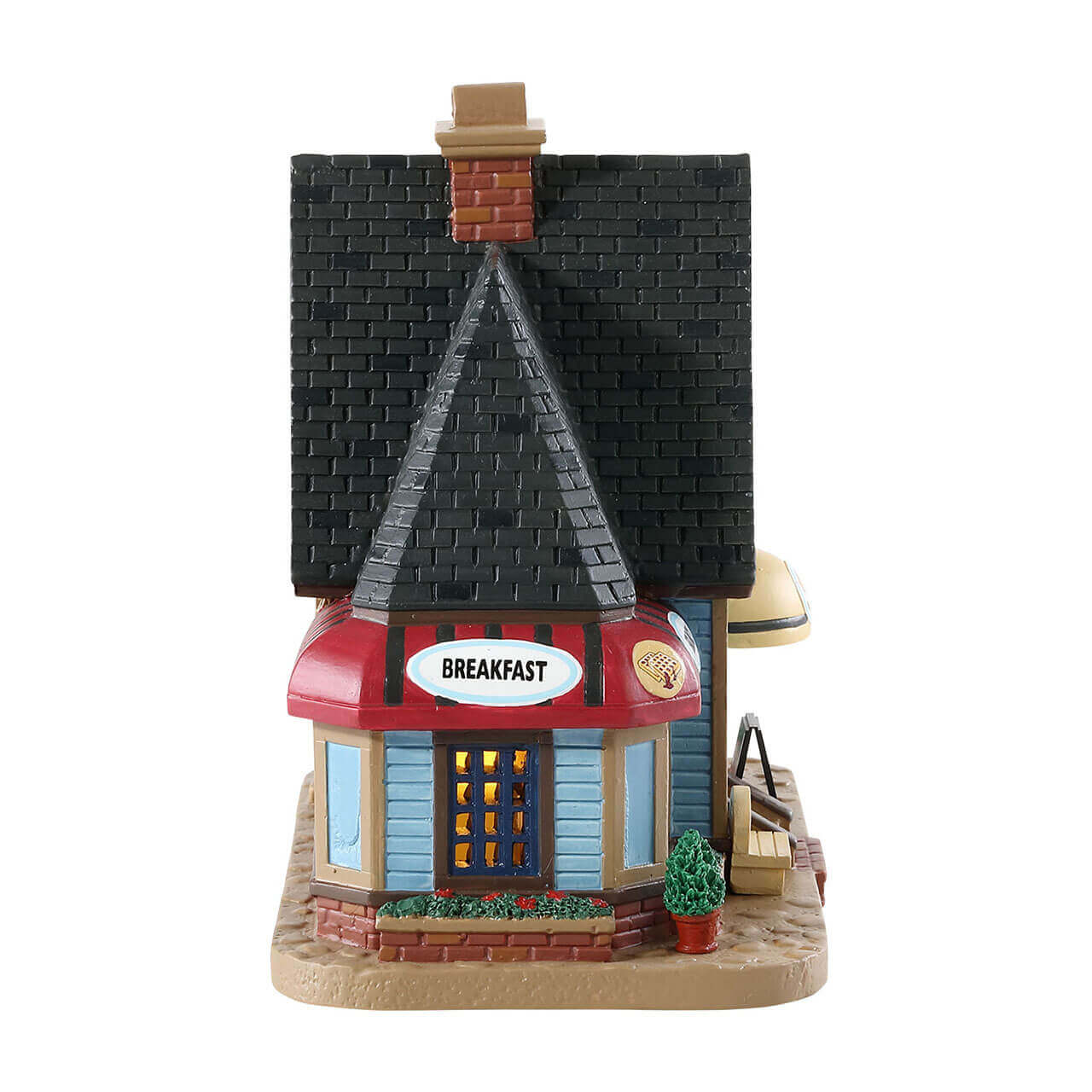 lemax-wallys-waffle-house-restaurant-miniature-lumineux-de-village-de-no-l image 3