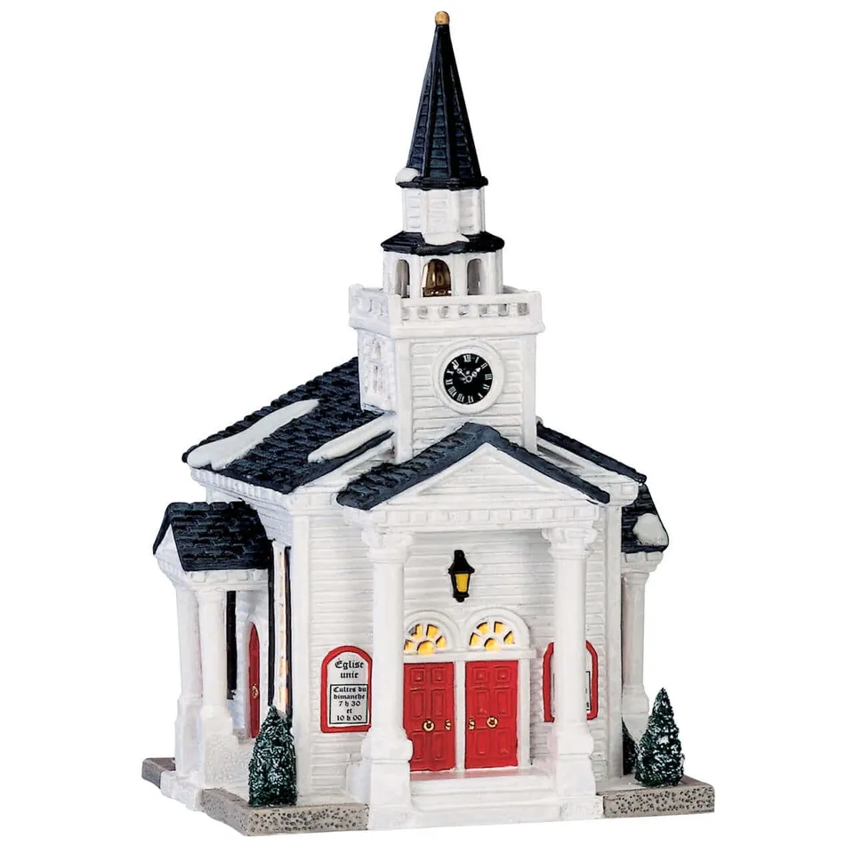 lemax-united-church-glise-miniature-pour-village-de-no-l image 1