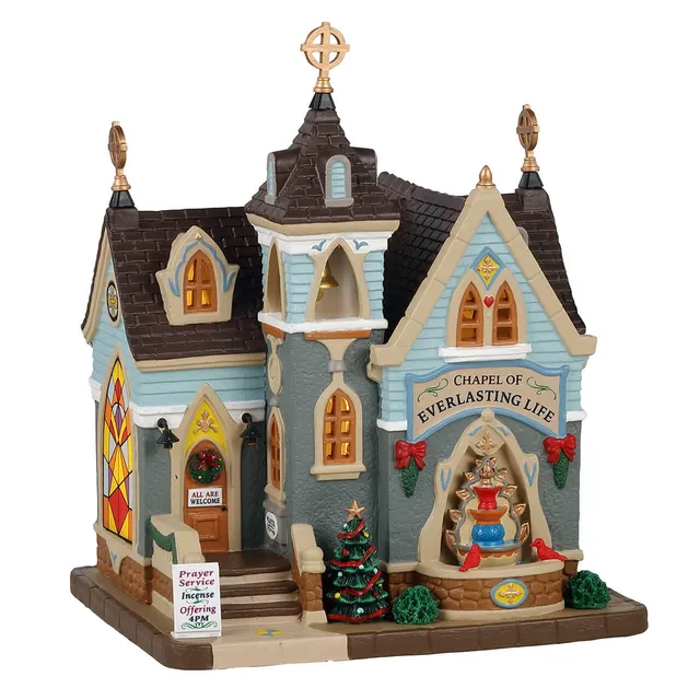 lemax-chapel-of-everlasting-life-glise-caddington-illumin-e image 1