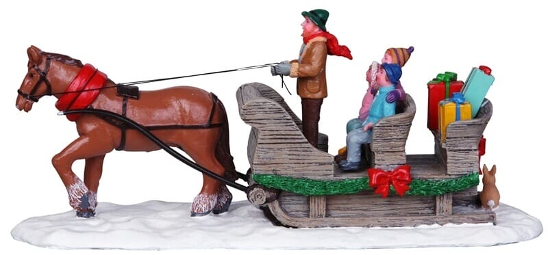 lemax-sleigh-ride-figurine-tra-neau-miniature-hiver image 4