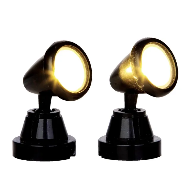 lemax-round-spot-light-set-de-2-clairage-village-miniature image 1